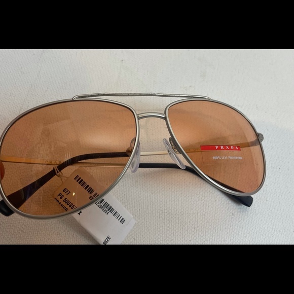 Prada Orange lens aviator sunglasses damaged